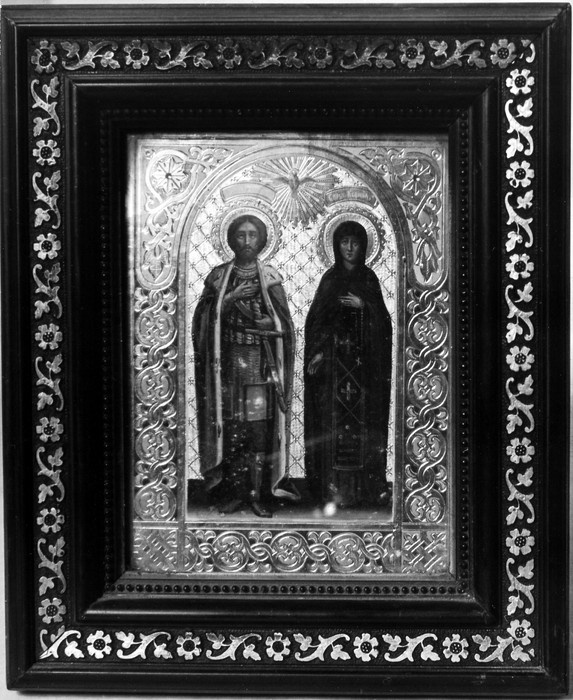 Kuriste õigeusukiriku ikoon Aleksander Nevski ja Püha Ksenia (õli, puu, 20.saj.algus)