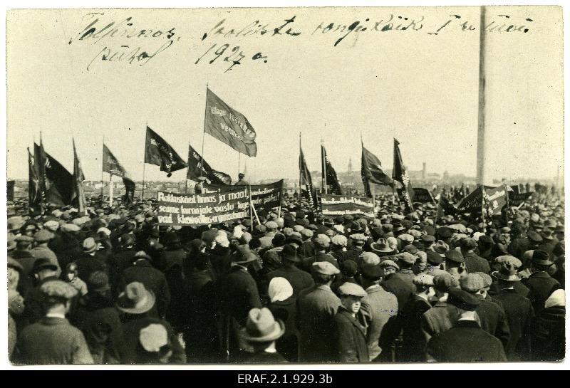 1. mai meeleavaldus Tallinnas Stroomi rannas 1927.a.