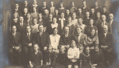 foto Paide Linna Algkooli õpilased ja õpetajad 1926-27  duplicate photo