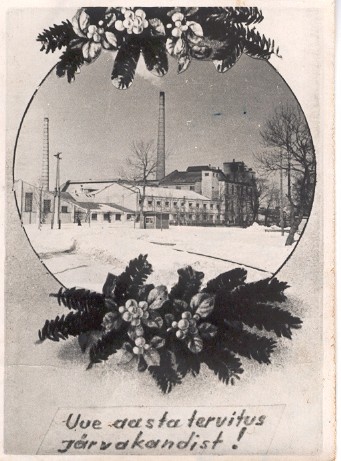 Photo postcard with Järvakandi Tehaste motif
