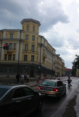 Tallinn, Pärnu maantee 7, ENSV Ülemnõukogu hoone taastamine. rephoto