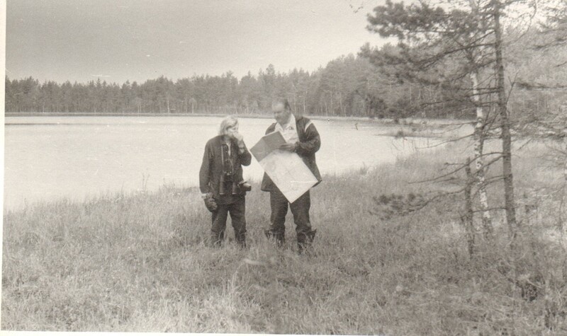 foto, Ivar Azarov, Kõrvemaa maastikukaitseala juhataja Kutniku järve ääres 1989.a.