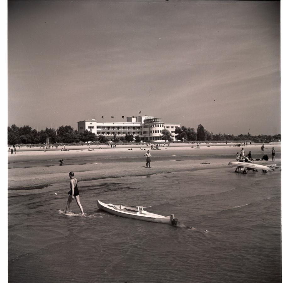 Pärnu, view of the beach hotel.