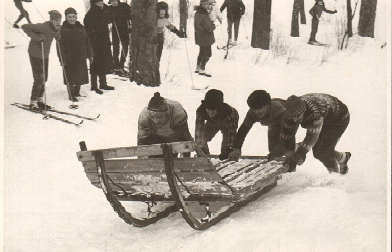 foto, Paide linna vastlapäev 1969.a.