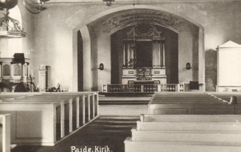 fotokoopia Paide Püha Risti kiriku sisevaade
