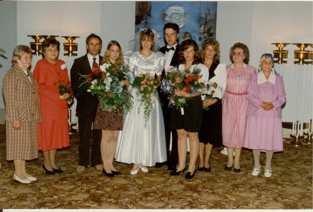 värvifoto pulmapilt Margus Kuusik abikaasaga 1994