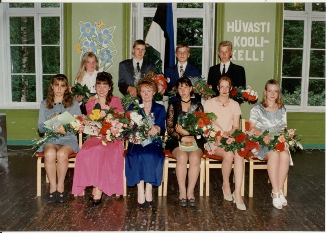 värvifoto Sargvere Põhikooli lõpetajad 1996