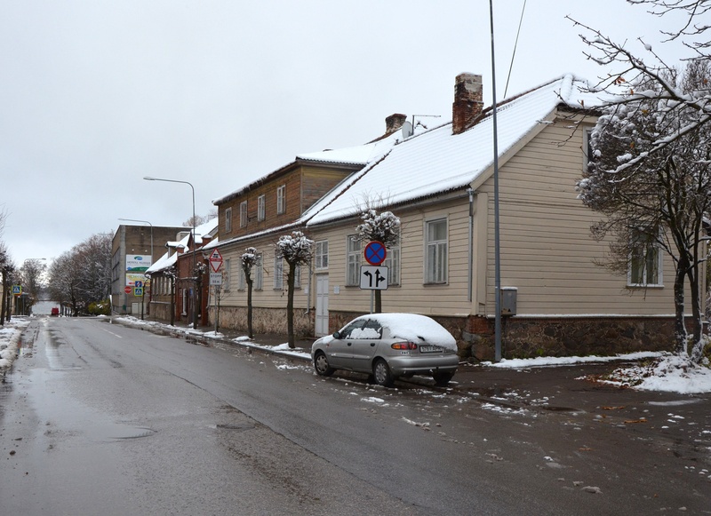 Võru, tänavavaade hotell "Rossija"ga rephoto