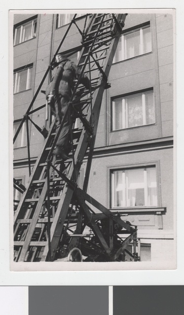 Tallinna Kutselise Tuletõrje I komando autoredeli õppustel.