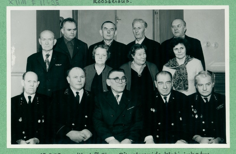 Tallinna TÜ veteranide klubi aruande- ja valimiskoosolekul valitud juhatus