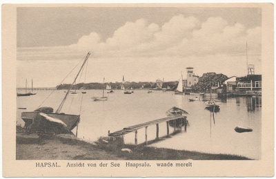 Postcard. Haapsalu. View from the back chain to the promenade. Located in the album Hm 7955.  duplicate photo