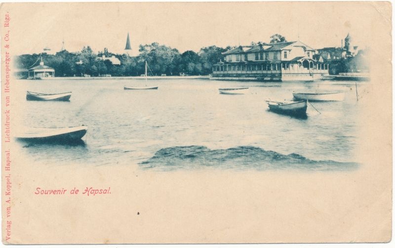 Postcard. View from the back chain to the Great Promenade.
