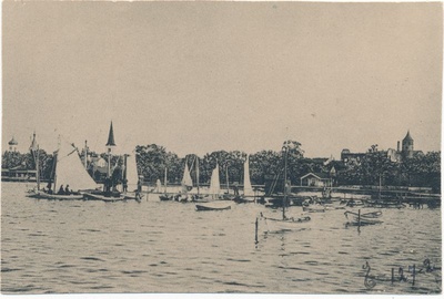 Postcard. View from the back chain to the promenade. Before 1914.  duplicate photo
