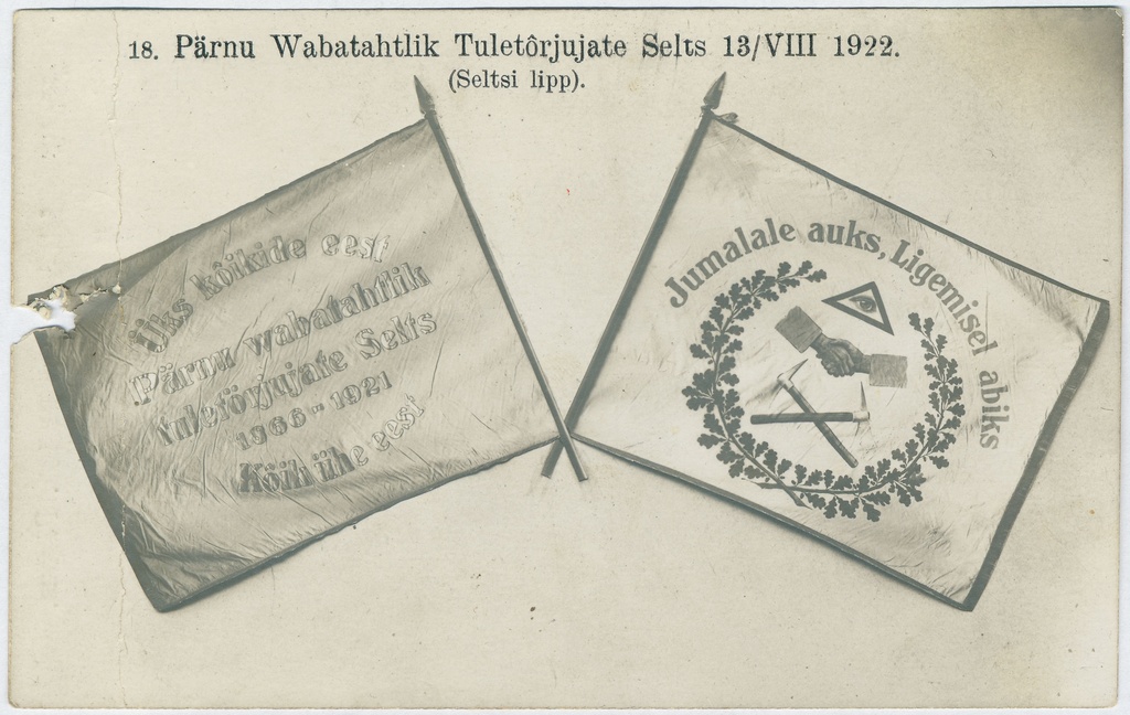 Pärnu Vabatahtliku Tuletõrje Seltsi lipp, 1922.a.