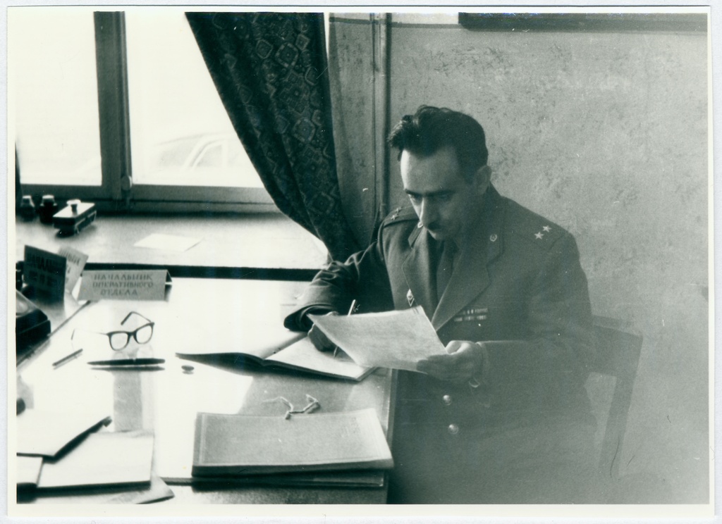 Tsiviilkaitse Tuletõrjeteenistuse õppustel: Õppuste vahekohtunik Mamedkulijev, 1963.a.