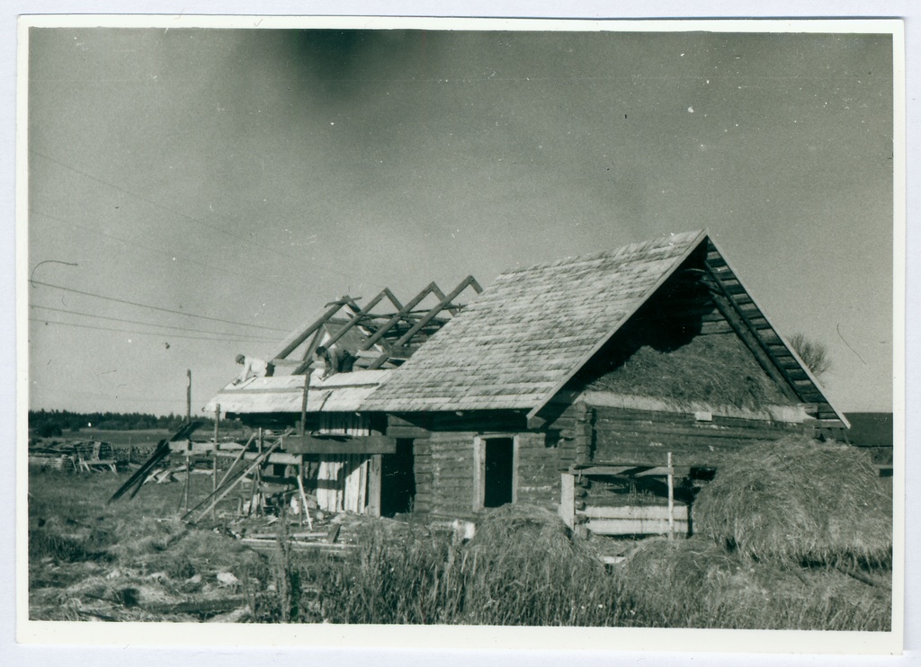 Tulekahju koht Randla külas, hoone taastamine 1959