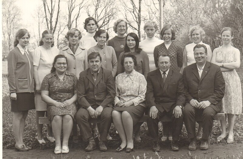 foto, Vodja 8-kl. kooli õpetajad 1970-ndatel a.