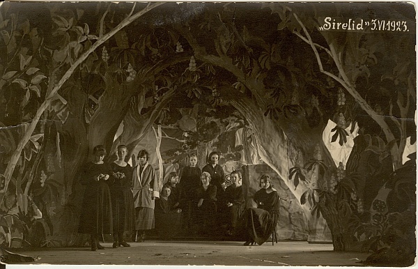 foto, Lava- ja Helikunstiühingu Voog etendus  Sirelid Paides 1923.a.