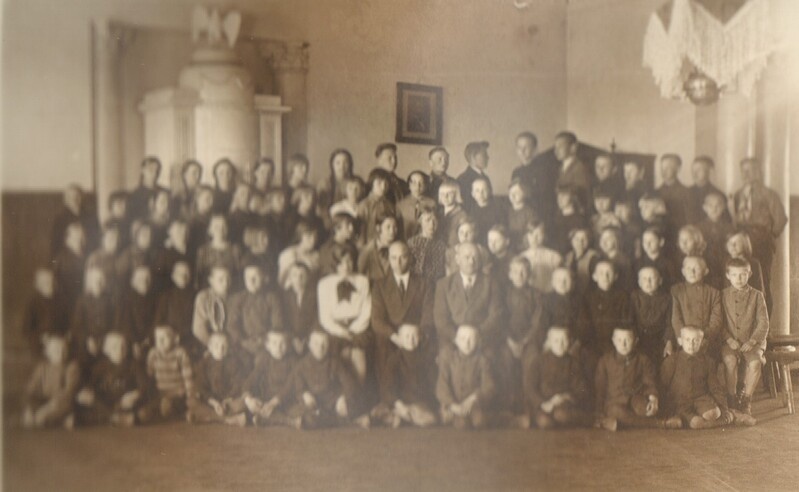 grupifoto, Kirna Algkooli õpilased ja õpetajad 1930-ndatel a.