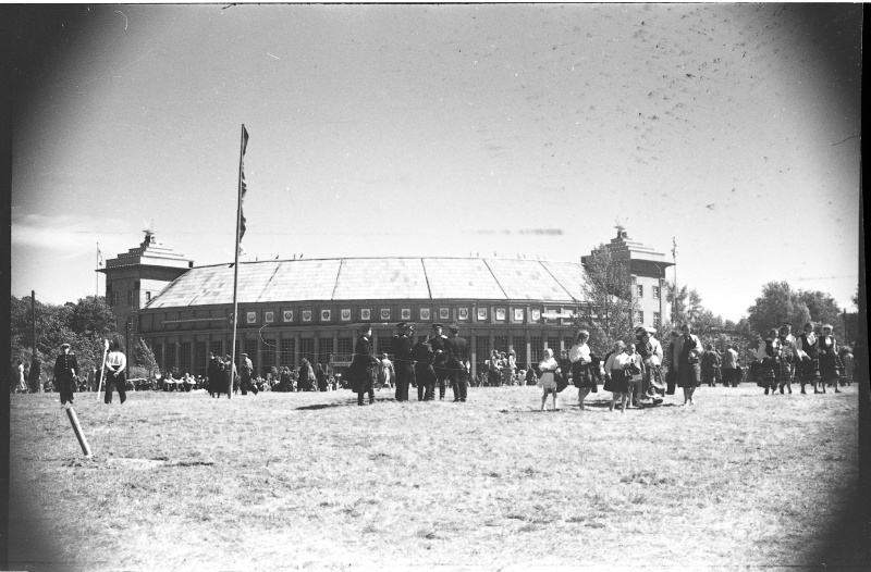 Estonian Soviet Song Festival in 1955. View on the back of the singing area.