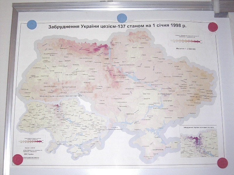 Taas Tšernobõli (Tšornobili) piirkonnas, saastatuse kaart