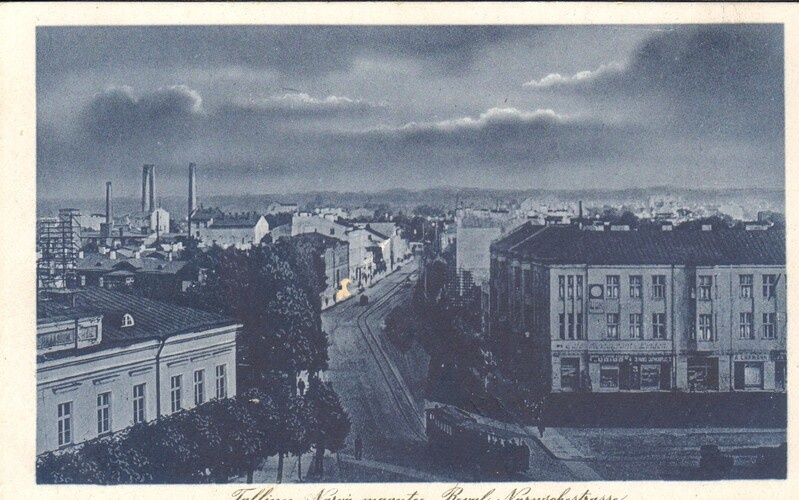 postkaart, Tallinn-Narva mnt. 20.saj. alguses