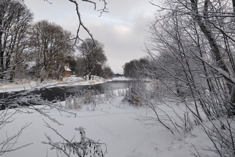 Vihtra Lina and Villaketramise factory on the river Pärnu. rephoto