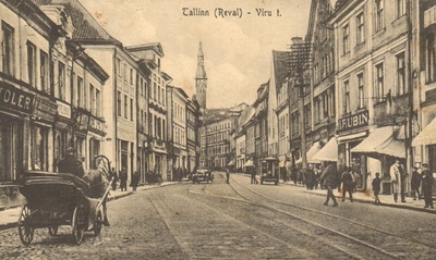 foto, vaade 20.saj. alguse Viru tänavale Tallinnas  duplicate photo