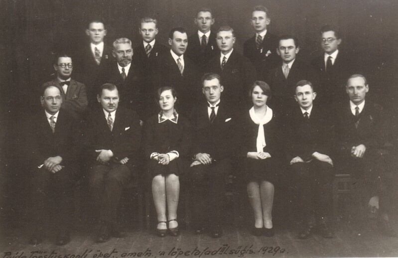 fotokoopia, Paide Tööstuskooli õpetajad ja meistrid 1929-30-ndatel a.