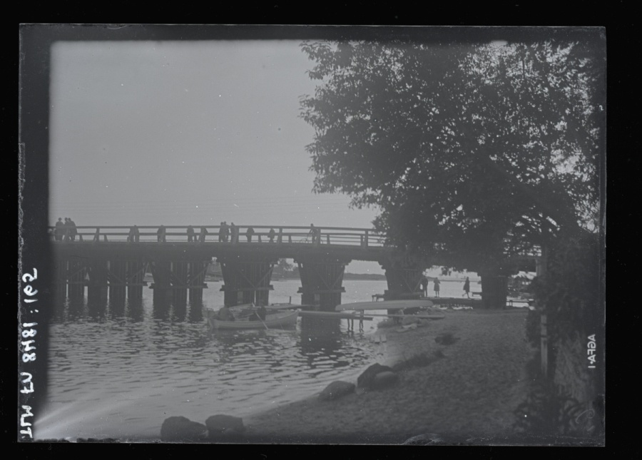 Wooden bridge across the River Pirita.