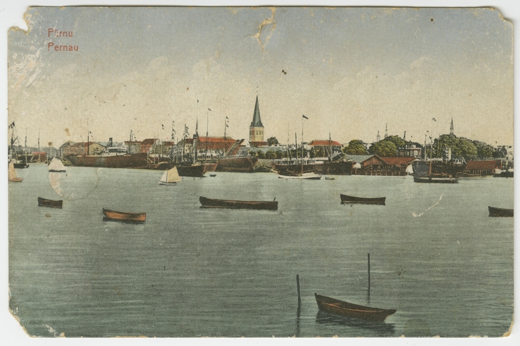 View of the river Pärnu and the city.