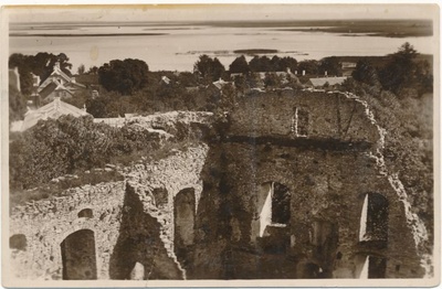 Postcard. Summer place Haapsalu. View of the castle roofs. 1939.  duplicate photo