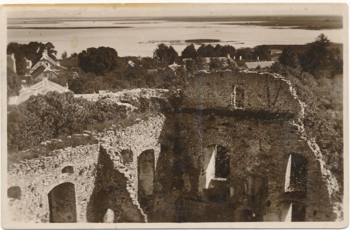 Postcard. Summer place Haapsalu. View of the castle roofs. 1939.
