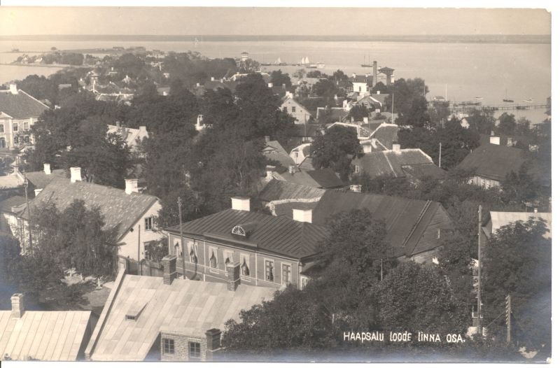 Photo. View of the city towards holms. Black and white. Photo by J. Grüntal
