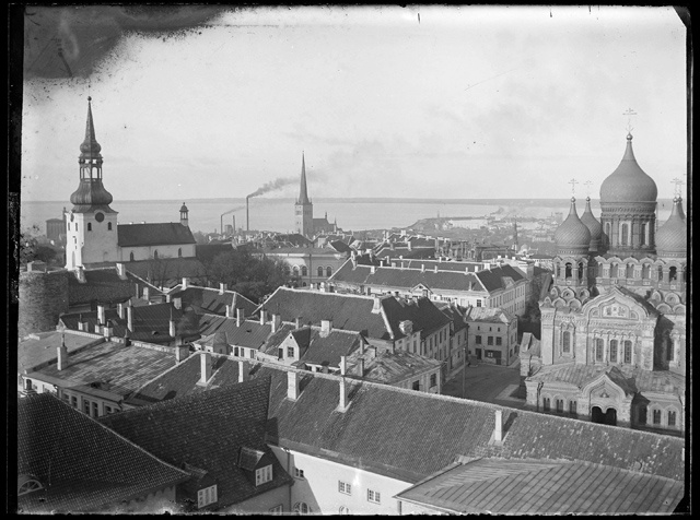 View of Tallinn, Russian church and church