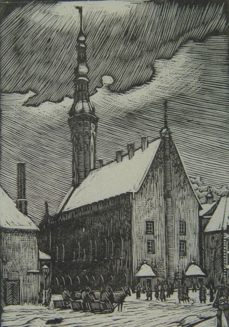 Ernö Koch. View of Tallinn Raekoja from the stories.