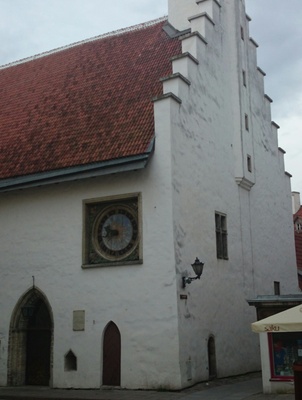 Tallinn, Pühavaimu kiriku vana kell 17. sajandist. rephoto