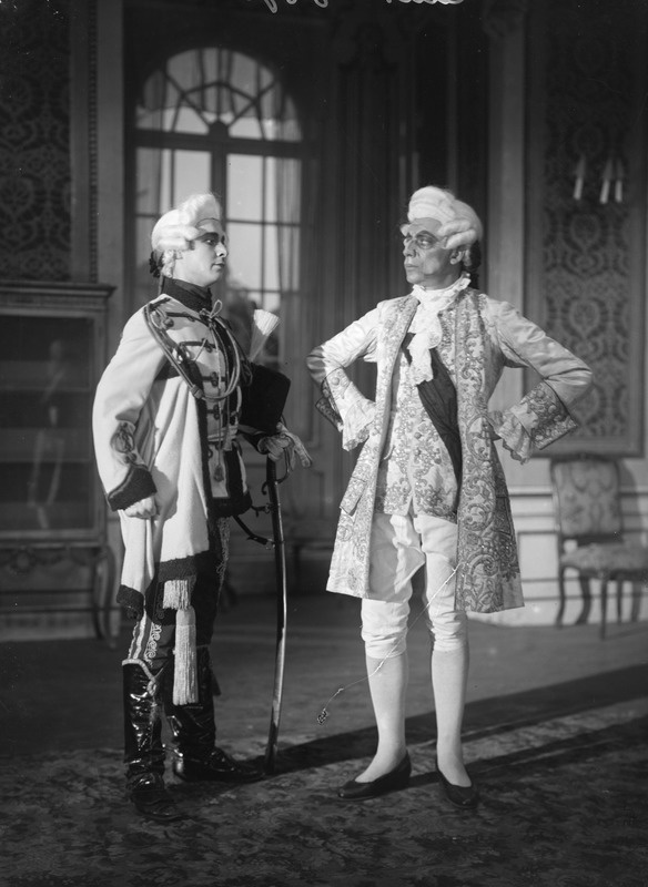 Salajane kosjasõit, Estonia, 1926, osades - Leitnant von Bünau - Ants Eskola, Krahv Brühl - Hugo Laur