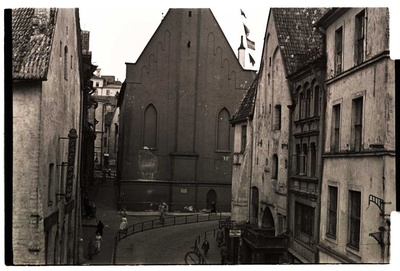 View on the neck of the Old Market and the Raekoja  similar photo