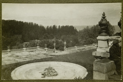 The valley castle maneuver, view from the tower of the valley to the sea.  duplicate photo