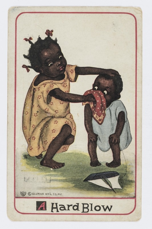 Postkaart: neegrilapsed "Suur nohu" ("Hard Blow")