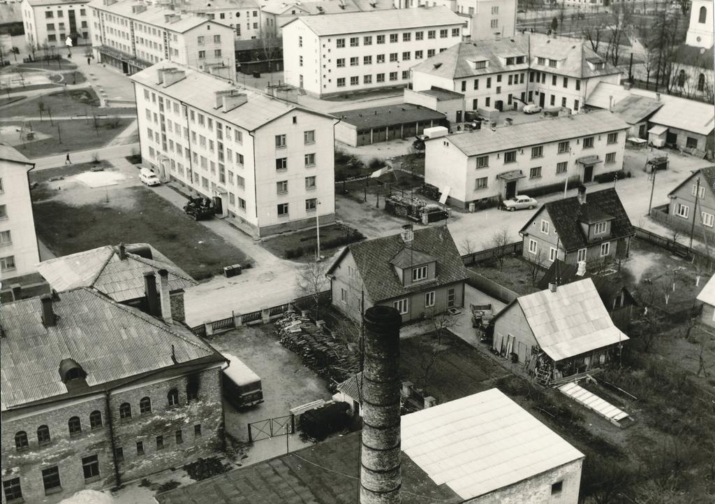 Photo. View from the roof of a boiler built for Võru city