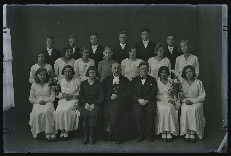 klaasnegatiiv ja foto leeripilt Paide 1930-ndad