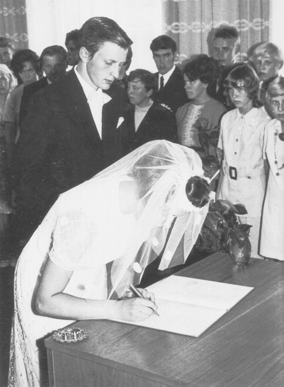 Toomas Marrandi ja Eha Järve abielu registreerimine Paides, 01.07.1972.