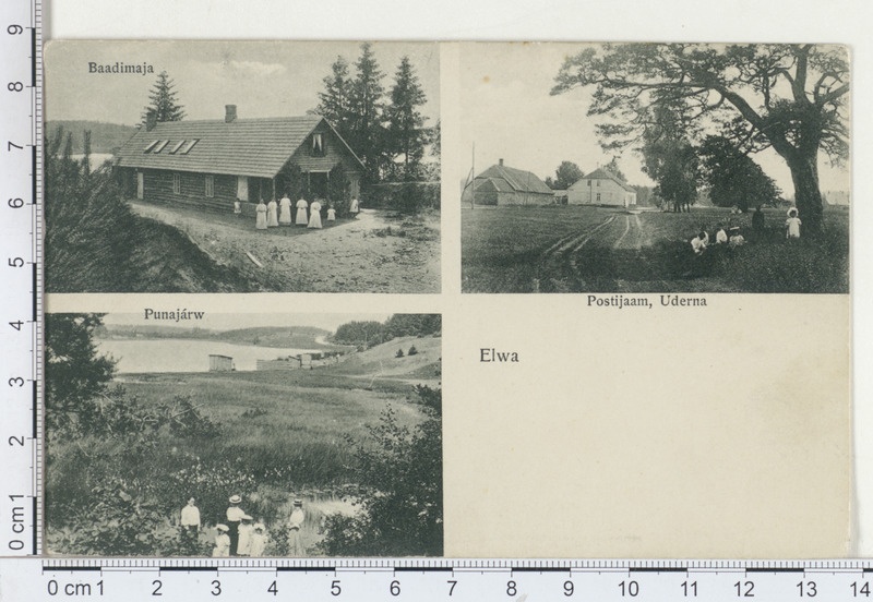 Elva, suplusmaja, Punajärv, postijaam, Uderna