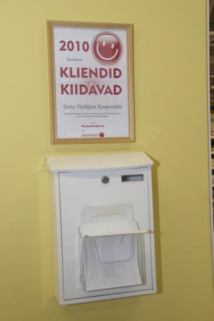 "Kliendid kiidavad 2010" tunnistus Konsumis