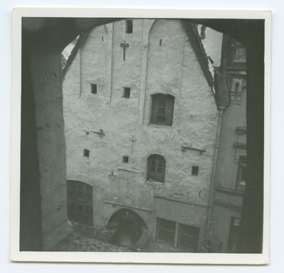 Tallinn, Raekoja Street no. 3 façades from the window of the bakery house.  duplicate photo