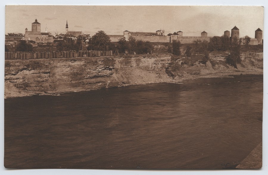 View of the Narva River towards the city of Narva.