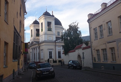 Tallinn, Püha Nikolai kirik Vene tänaval, fassaad. rephoto