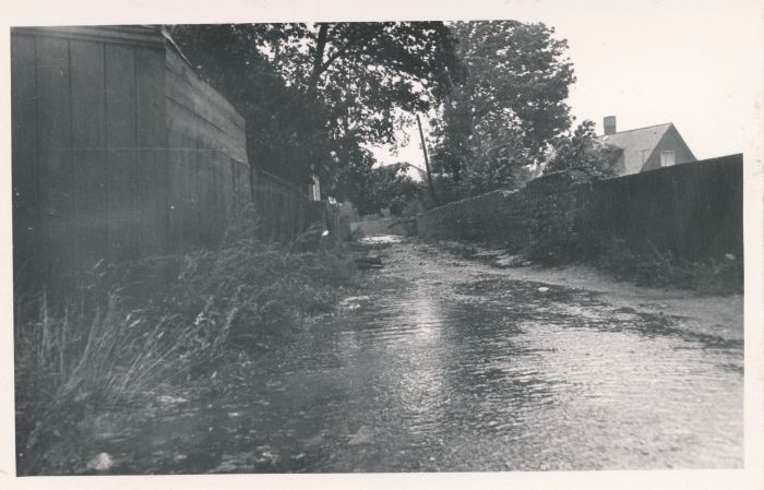 Photo. View of Jakobson Street in Haapsalu, during storm and floods. 6th of August 1967. Photographer. R. Kalk.